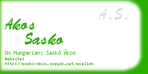 akos sasko business card