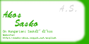 akos sasko business card